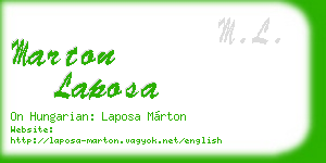 marton laposa business card